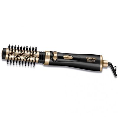 Escova Rotativa Mondial Argan ER-11 1000W Preto com Rosê / 110V