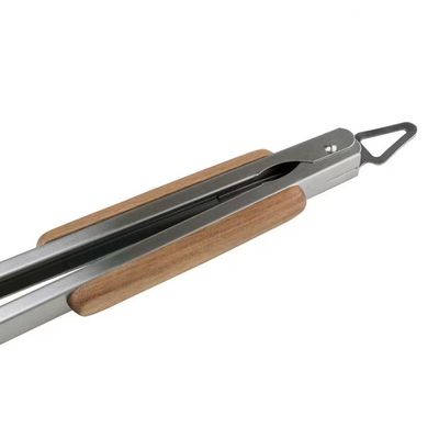 Conjunto para Churrasco Fracalanza em Aço Inox 3 Peças Madeira e Inox