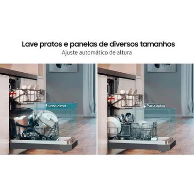 Lava-Louças DW50C6070FGAZ 10 Serviços com Display de LED Samsung Preto / 110V