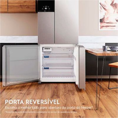 Geladeira Electrolux Multidoor Efficient IM8S Frost Free com Tecnologia Inverter e AutoSense 590 L Inox / 110V
