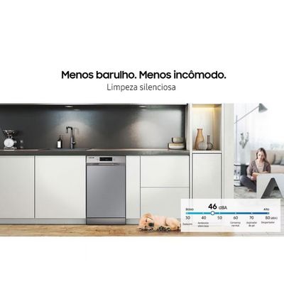 Lava-Louças DW50C6070FSAZ 10 Serviços com Display de LED Samsung Inox / 110V
