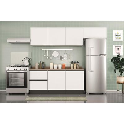 Cozinha Completa Linea 6 Portas e 3 Gavetas Bartira Branco