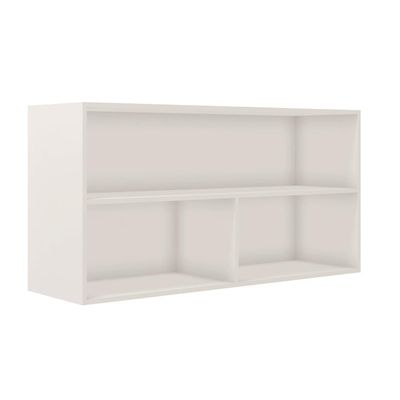 Cozinha Completa Bartira Linea 6 Portas, 3 Gavetas, Portas de Vidro e Nicho Branco