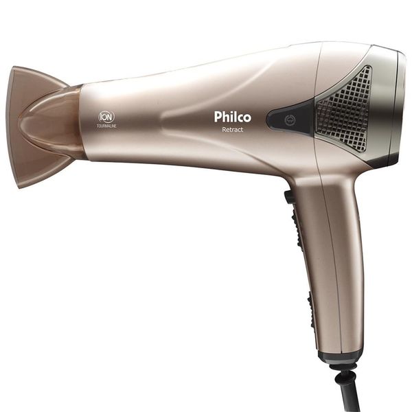 Secador de Cabelo Philco 2000W Retract PSC06RG Rosa / 110V