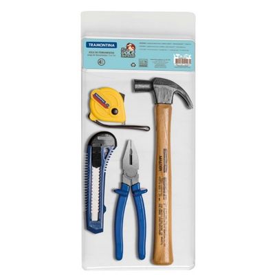 Kit de Ferramentas Tramontina 4 Peças com Martelo e Alicate n/a