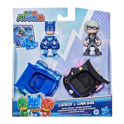 Bonecos PJ Masks Hasbro Catboy x Luna Girl com Veículos de Ação Colorido