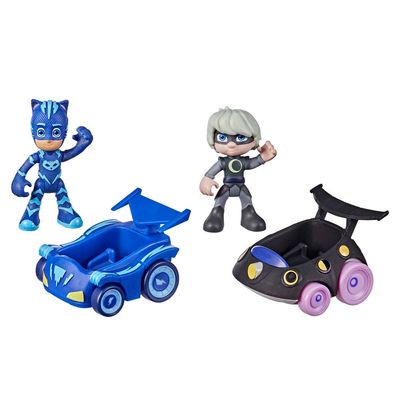 Bonecos PJ Masks Hasbro Catboy x Luna Girl com Veículos de Ação Colorido