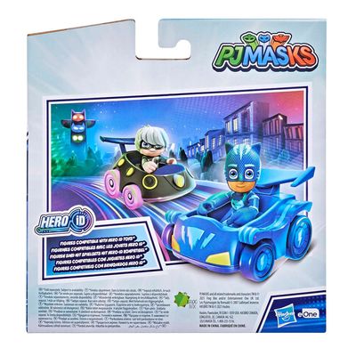 Bonecos PJ Masks Hasbro Catboy x Luna Girl com Veículos de Ação Colorido
