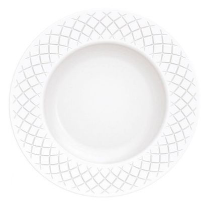 Conjunto com 12 Pratos Tramontina Ingrid em Porcelana Branco