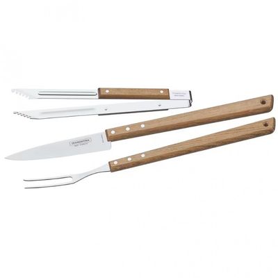 Conjunto para Churrasco Tramontina 26499036 3 Peças Marrom com Alumínio