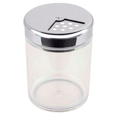 Queijeira com Tampa Forma em Vidro e Inox 160 ml Inox e Transparente