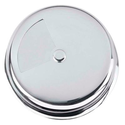 Queijeira com Tampa Forma em Vidro e Inox 160 ml Inox e Transparente