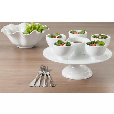 Prato com Pé Haus Concept Buffet em Melamina 30,5CM Branco