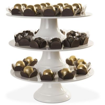 Prato com Pé Haus Concept Buffet em Melamina 30,5CM Branco