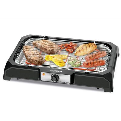 Churrasqueira Elétrica Mondial Grand Steak e Grill CH-05 com Controle de Temperatura Preto / 110V