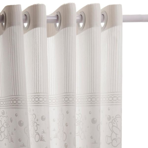 Cortina Infantil Santista Londres com Ilhós 180x 280 cm Teddy Branco Cortina Infantil Santista Londres com Ilhós 180x 280 cm Teddy Branco