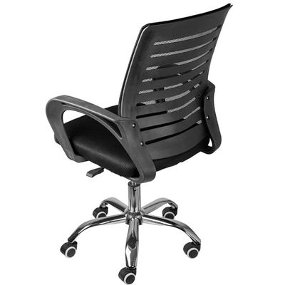 Cadeira de Escritório Giratória OR Design Diretor Blend com Regulagem de Altura Apoio para os Braços e Sistema Relax Preto