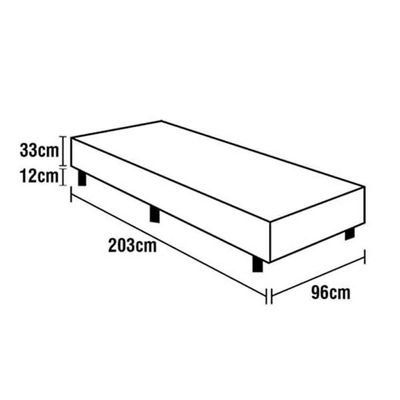 Base Box King Size Itália 33x96x203CM Umaflex Branco