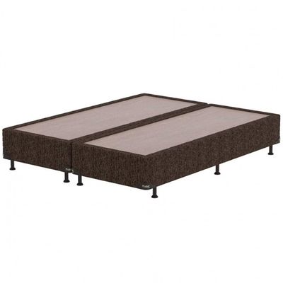 Base Box King Size Probel Century com Revestimento em Tecido Poliéster 38x193x203cm Marrom