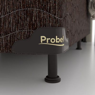 Base Box King Size Probel Century com Revestimento em Tecido Poliéster 38x193x203cm Marrom