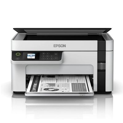 Multifuncional Tanque de Tinta Epson EcoTank M2120 Wireless Impressora, Copiadora e Scanner Branco / Bivolt