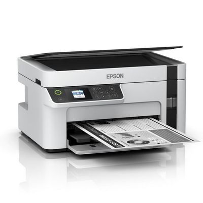 Multifuncional Tanque de Tinta Epson EcoTank M2120 Wireless Impressora, Copiadora e Scanner Branco / Bivolt