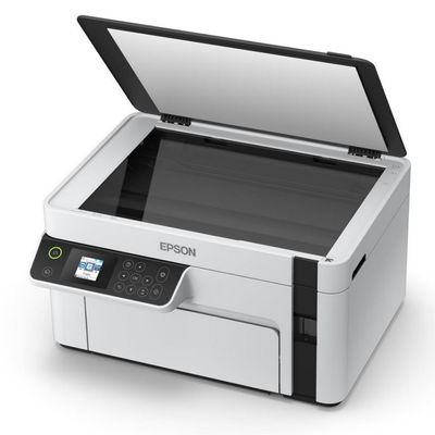 Multifuncional Tanque de Tinta Epson EcoTank M2120 Wireless Impressora, Copiadora e Scanner Branco / Bivolt