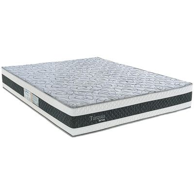 Colchão Queen Turquia com Molas Pocket e Pillow Inn Biflex Branco com Grafite