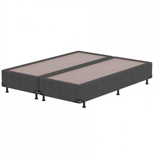 Base Box King Size Probel Village com Revestimento em Tecido Poliéster 38x193x203cm Preto
