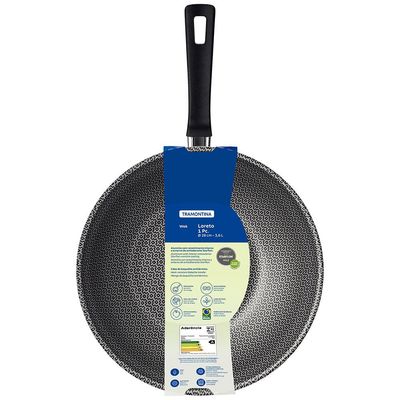 Panela Wok Tramontina Loreto com Revestimento Interno e Externo Antiaderente Starflon Max 28 cm Vermelho