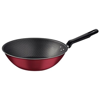 Panela Wok Tramontina Loreto com Revestimento Interno e Externo Antiaderente Starflon Max 28 cm Vermelho