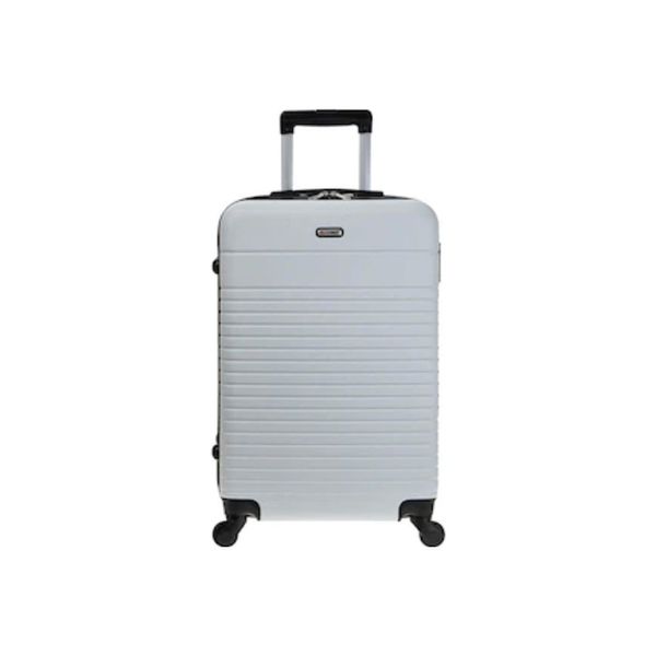 Mala de Viagem Gaia Média ABS com Rodas Giro 360 graus Tonin Branco