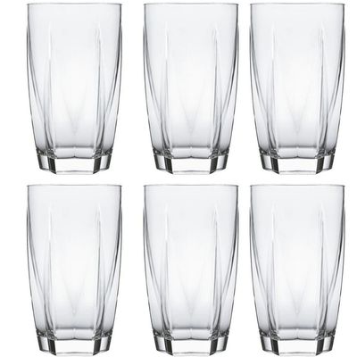 Conjunto de Copos Long Drink Nadir Estela 460ml 6 Peças Transparente