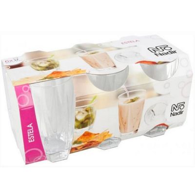 Conjunto de Copos Long Drink Nadir Estela 460ml 6 Peças Transparente
