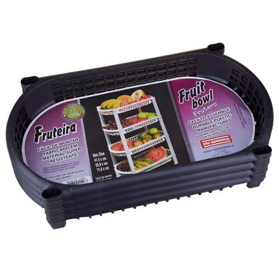 Fruteira de Chão com 4 Cestos FR02 São Bernardo Preta