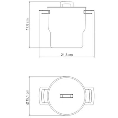 Cuscuzeira Tramontina Brava em Aço Inox 14 cm Inox