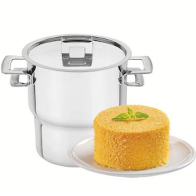 Cuscuzeira Tramontina Brava em Aço Inox 14 cm Inox