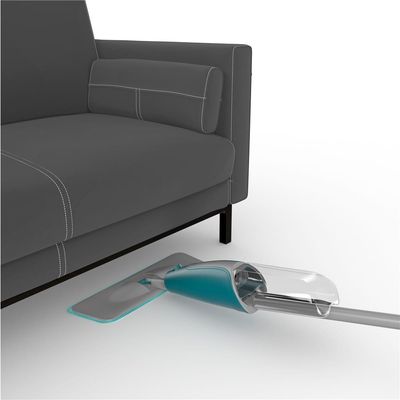 Mop Spray FlashLimp MOP7800 com Compartimento para Produto de Limpeza Verde com Cinza