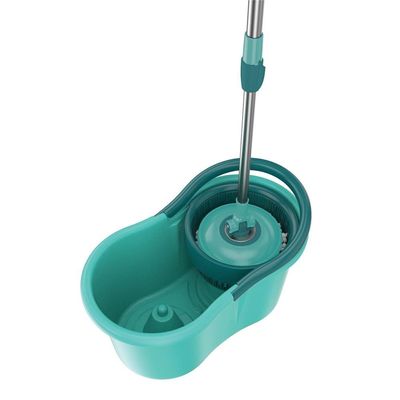 Mop Giratório FlashLimp MOP8209-VA com Balde, Cabo Telescópico e Refil Verde Água
