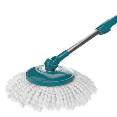 Mop Giratório FlashLimp Fit MOP5010 com Balde, Cabo Telescópico e Refil Cinza com Verde