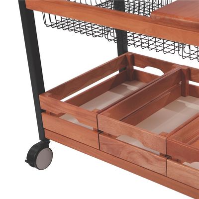 Carro para Churrasco Grande Tramontina 13285640 em Madeira - 88 cm Marrom