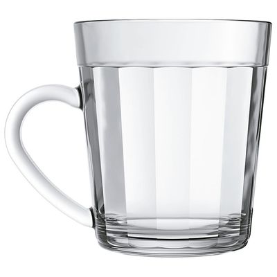 Conjunto de Canecas Copo Americano em Vidro 270 ml 4 Peças Transparente