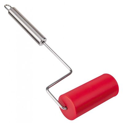 Rolo para Abrir Massa Pequeno Euro Home em Silicone Vermelho Vermelho