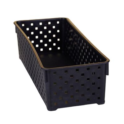 Conjunto 3 Cestos Organizadores 1.2L Mosaico Dasplast 1212 Preta