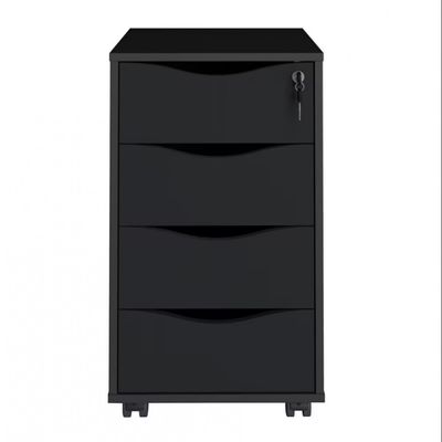 Gaveteiro Artany Bit com 4 Gavetas Preto