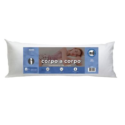 Travesseiro Sonolin Corpo a Corpo 135x50cm  - 2 Unidades Branco