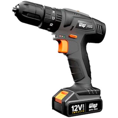 Parafusadeira e Furadeira de Impacto WAP BPFI 12K4 com Carregador com Maleta e Acessórios Preto / Bivolt