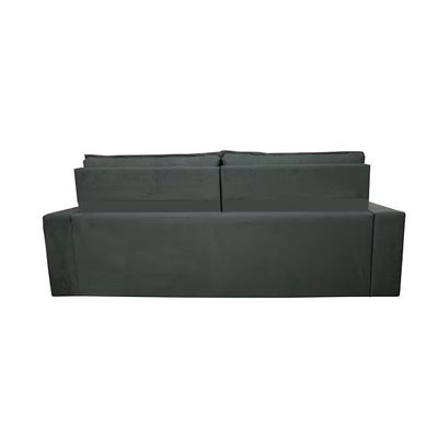 Sofá 3 Lugares Cama inBox Belém Retrátil/Reclinável com 200 cm de Largura e Revestido em Suede Velusoft Cinza