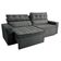 Sofá 3 Lugares Cama inBox Belém Retrátil/Reclinável com 200 cm de Largura e Revestido em Suede Velusoft Cinza