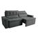 Sofá 3 Lugares Cama inBox Belém Retrátil/Reclinável com 200 cm de Largura e Revestido em Suede Velusoft Cinza